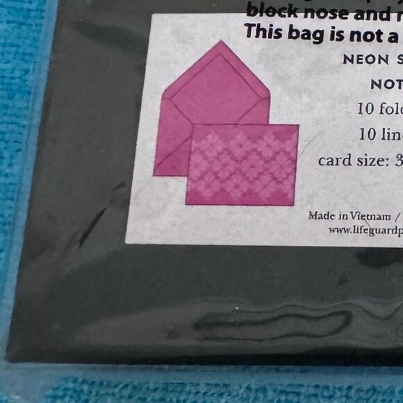 NEW kate spade Pink Neon Spade Flower Notecard Set - Picture 4 of 5